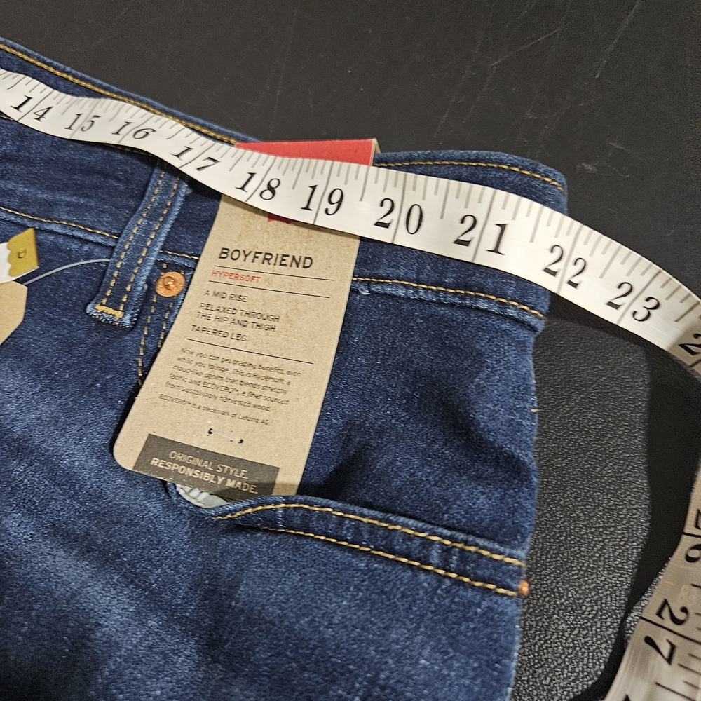Levi's Women's Dark Blue Boyfriend Jeans - Picture 3 of 8